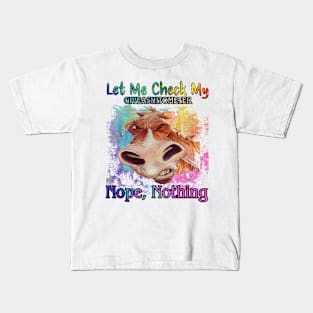 Let Me Check My Giveashitometer Funny Sarcastic Quote Kids T-Shirt